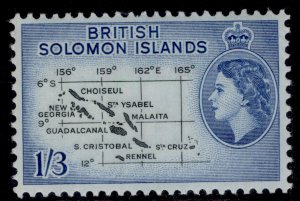 BRITISH SOLOMON ISLANDS QEII SG109, 1s 3d black & blue, NH MINT.