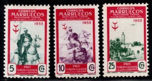 Spanish Morocco Scott  320-322 MH*