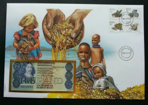 South Africa Cactus 1993 Bird Rice Agricultural Daily FDC (banknote cover) *rare