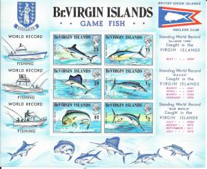 British Virgin Islands #248a  Game Fish S/S (MNH) CV $13.50