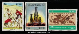 Peru Scott 594-596 Mint never hinged.