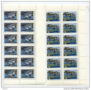 Russia 1990 Sc 5906-8 MI 6099-1 MNh  Ducks Strips of 12 stamps