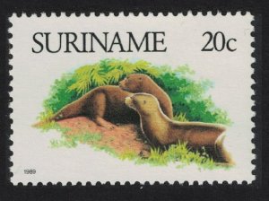 Suriname Two otters 1989 MNH SG#1401