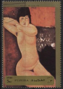 Fujeira (used cto) 3r Modigliani: “Reclining Nude” (1972)