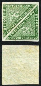 Newfoundland SG11 3d Green Pair U/M (MNH) Unitrade Cat 720++