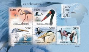 Comoro Islands 2011 WADING BIRDS Sheet Perforated Mint (NH)