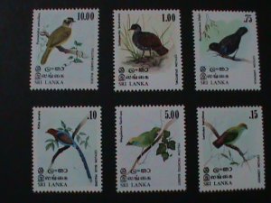 SRI LANKA-1979-SC#564-9-LOVELY BEAUTIFUL BIRDS SET-MNH-VF LAST ONE HARE TO FIND