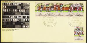 Australia. 1977 FDC. Cricket. Fine Used