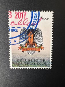 South Sudan 2011 Mi. II Unissued 2.5 SSP Coat of arm Eagle Bird cancelled