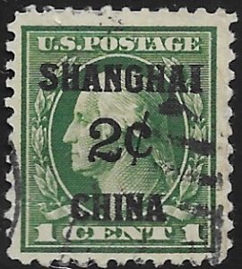 US K-1  1919    Shankai 2c China   fine used