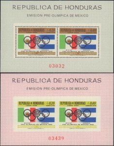 Honduras #C435a, Complete Set(2), Perforated and Imperforated, Souvenir Sheet...