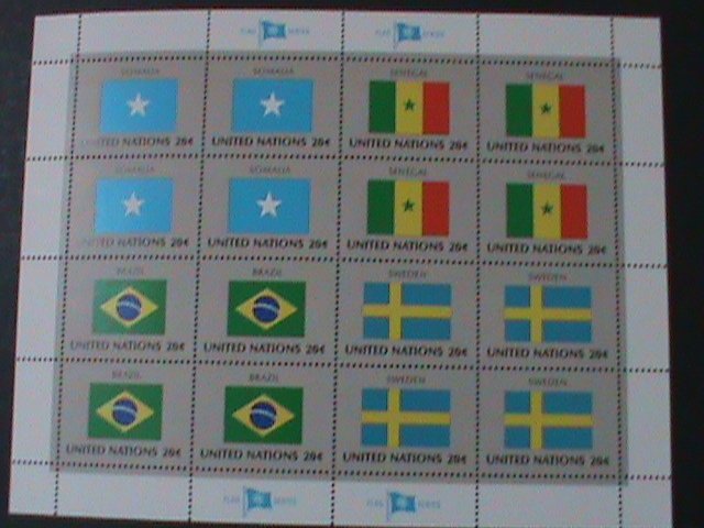 ​UNITED NATION-1983 SC#411-4 FLAGS SERIES-MNH SHEET-VF WE SHIP TO WORLDWIDE