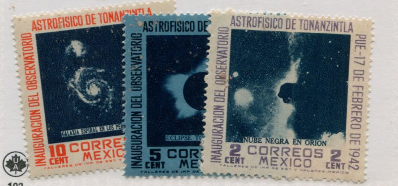 MEXICO  774-76  MLH   MARKS ARE ON CARD NOT ON STAMPS