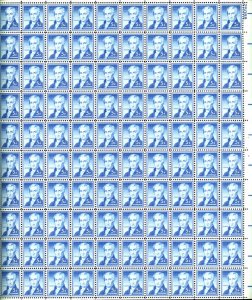 U.S. #MINT PL# SHEET OG NH 