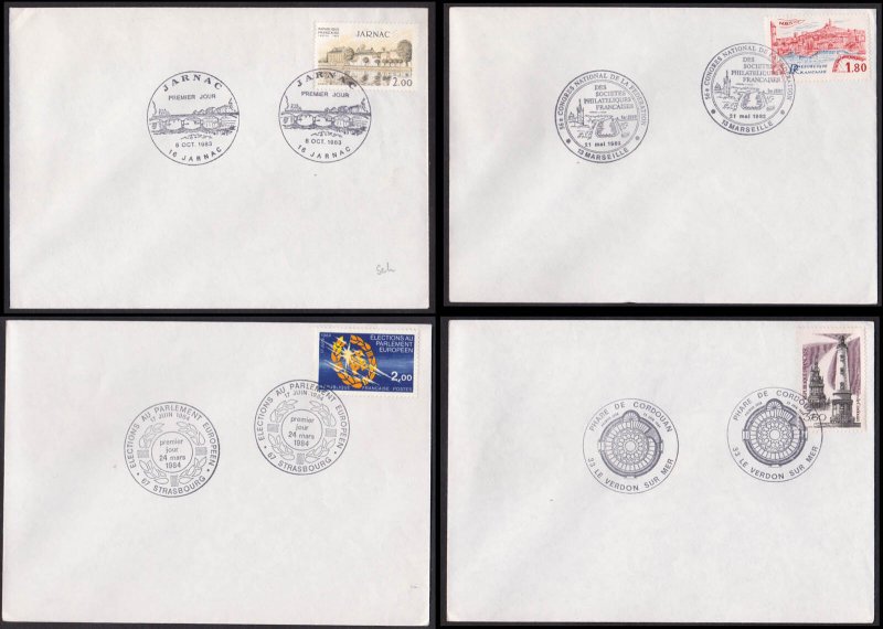 FRANCE - 1978-1984 SELECTED FIRST DAY COVERS - 8nos