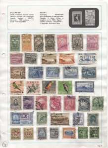 STAMP STATION PERTH Ecuador #Around 80 Stamps on Paper Mostly Used Unchecked