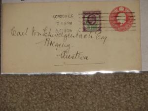 Great Britain, Scott# 112 on Postal Stationary cover