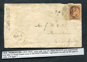 Nova Scotia Split Ring Town Cancel Cover TREMONT