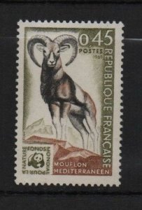 France 1969 Stamp MNH Mediterranean Mouflon 0.45 No 1257 condition as seen