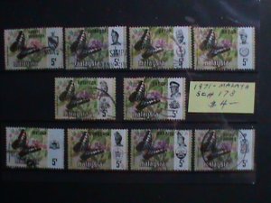 ​MALAYSIA STAMPS: 1971 SC#178.VERY OLD USED SET STAMP. VERY RARE