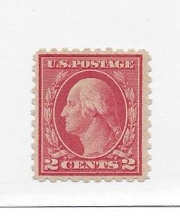 United States, 463, 2c Washington Rose Red F-VF Single, **LH**