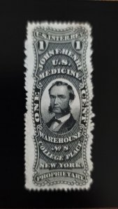 John F. Henry Medicine 1c U.S. Internal Revenue RS114d Private Die, Proprietary