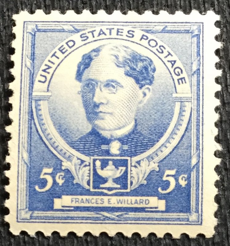 US #872 MNH Single Frances E Willard SCV $.50 L14