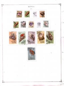 Collection, Kenya Scott Album Page & Lots, 1963/1981, Cat $16, Mint & Used