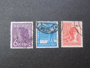 Germany 1947 Sc 558,564,567 FU