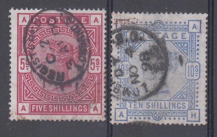 Great Britain Scott 108-9 Used (Catalog Value $720.00)