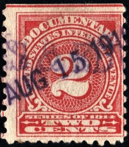 R208 2¢ Documentary Stamp (1914) Used