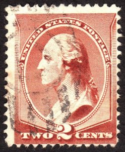 1883, US 2c, Washington, Used, Sc 210