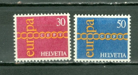 SWITZERLAND 1971EUROPA #531-532 SET MNH...$1.85