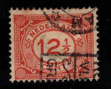 Netherlands Scott 108 used surcharged stamp,