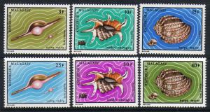 Malagasy #481-6; Sea shells