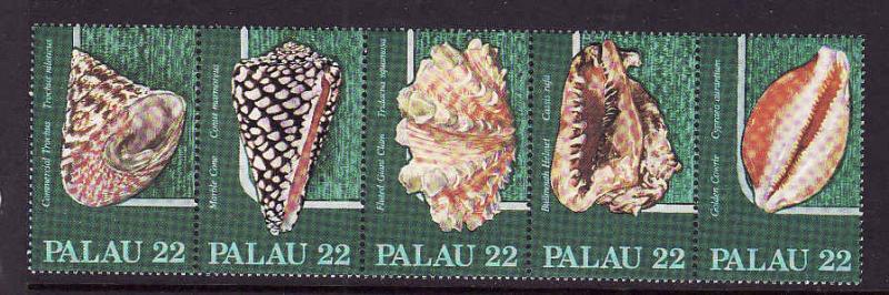 Palau-Sc#108a- id7-unused NH set-Marine Life-Shells-1986-