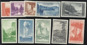 756-765 1c-10c  MNH NGAI Imp Parks Set VF Centering