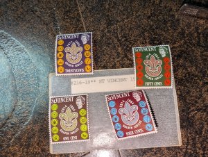 St Vincent #216-219 MNH