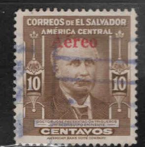 El Salvador Scott C119 Used Airmail overprint stamp