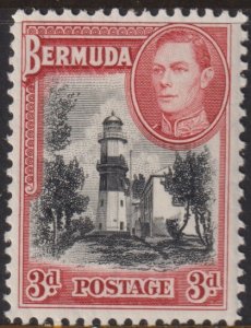 Bermuda 1938- 1951 St David's Lighthouse 3 pence MVLH Sc# 12...