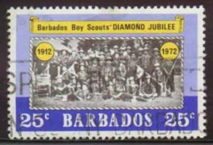 Barbados ~ #374 ~ 25c Boy Scouts ~ Used