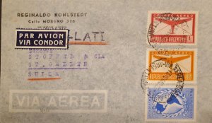 MI) 1945-48, ARGENTINA, VIA CONDOR - LATI, FROM BUENOS AIRES TO SWITZERLAND, AIR