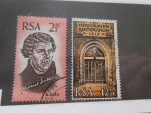 South Africa #343-4 used set 2023 SCV = $1.50
