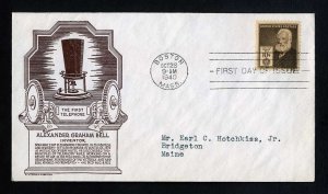 # 893 First Day Cover addressed with Anderson cachet dated 10-28-1940