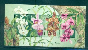 Australia - Sc# 1664a. 1998 Orchids. MNH Sheet of 4. $6.50.