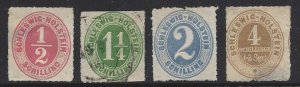 Schleswig-Holstein - SC# 7 thru 10 (9 and 10 thin)  CV $165