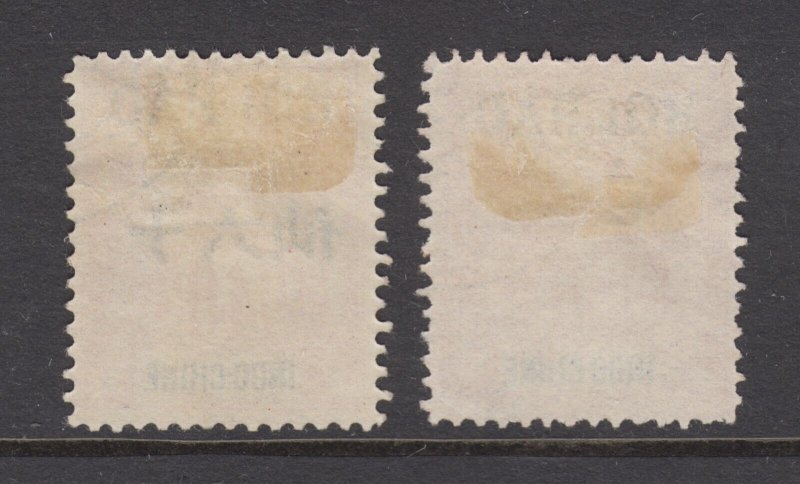 France, China, Hoi Hao, Sc 26, 27 used. 1903 Mouchons, 2 diff Fournier forgeries