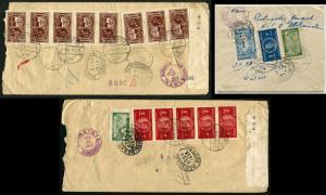AFGHANISTAN Kaboul to USA New York Air Mail Registered Cover Postage Collection