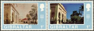 Gibraltar 244b - Mint-H - 1p Trinity Church (Pair) (1971)  (cv $1.75)