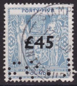 NEW ZEALAND ARMS STAMP DUTY £45 overprint used..............................8471